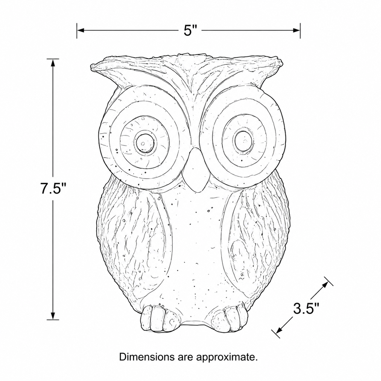 Owl Figurine Garden Decor