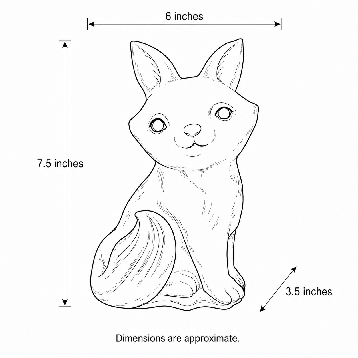 Fox Figurine Garden Decor