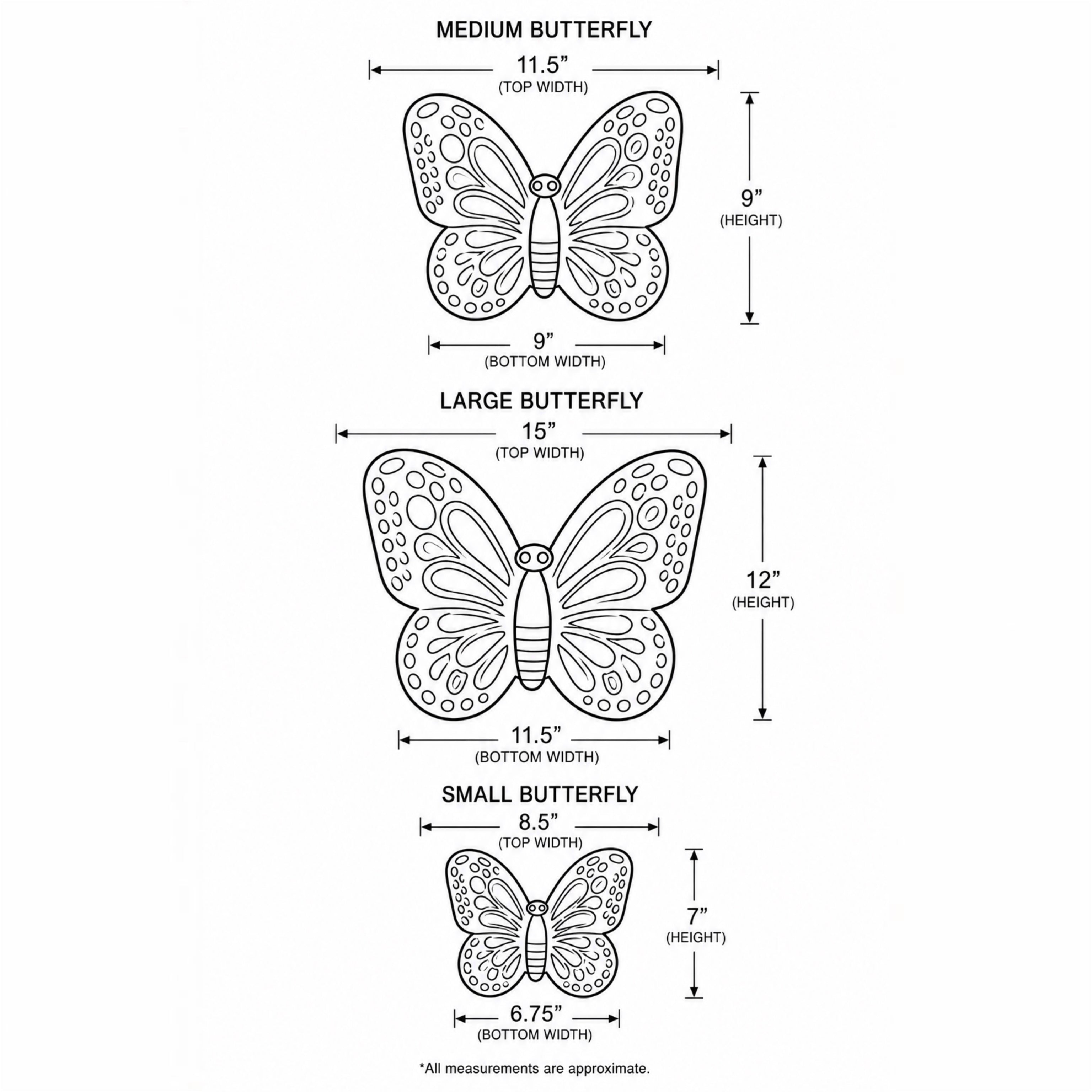 Set of Butterfly Stepping Stones