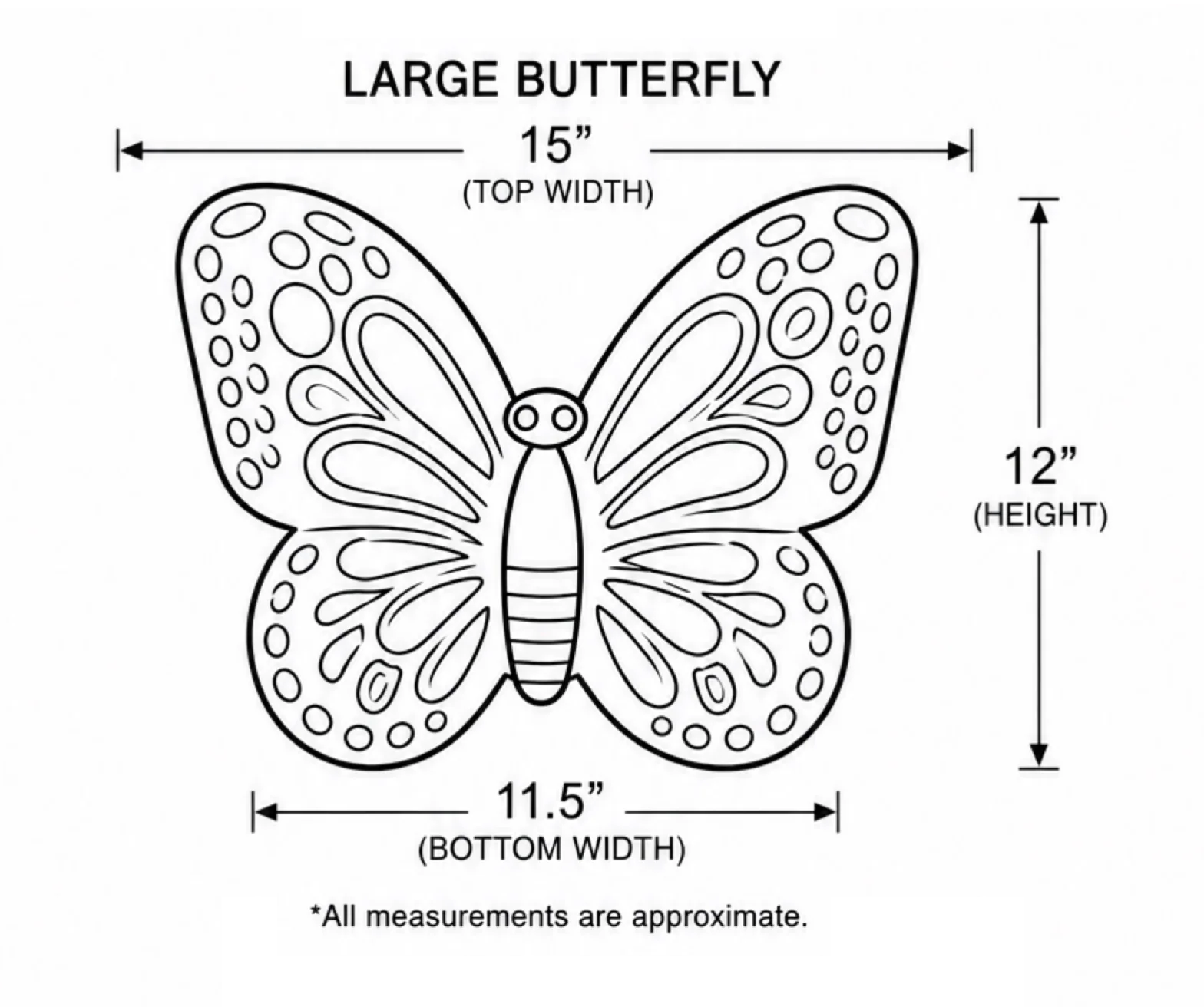 Large Butterfly Stepping Stone - 12” Height