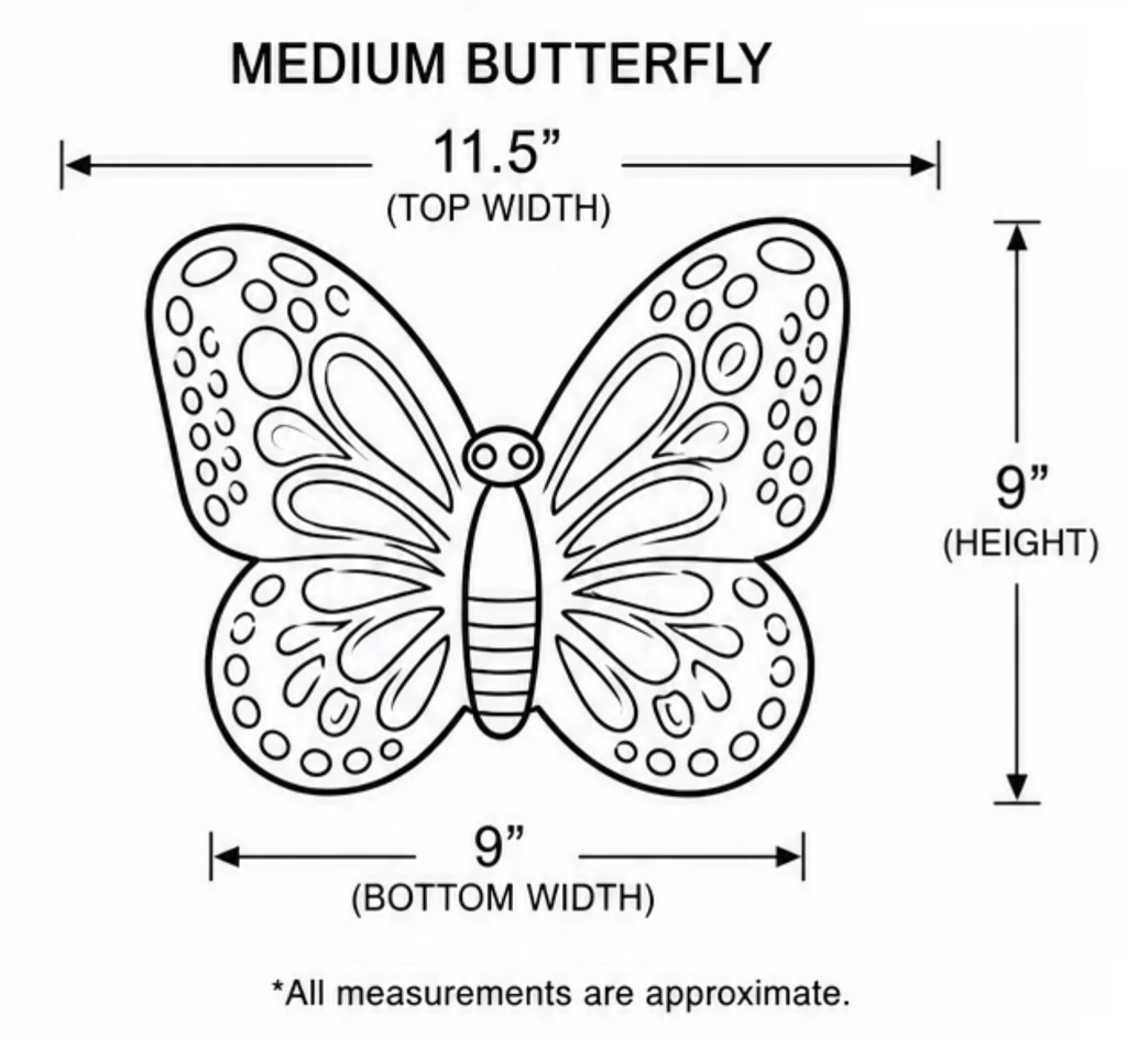 Medium Butterfly Stepping Stone - 9” Height