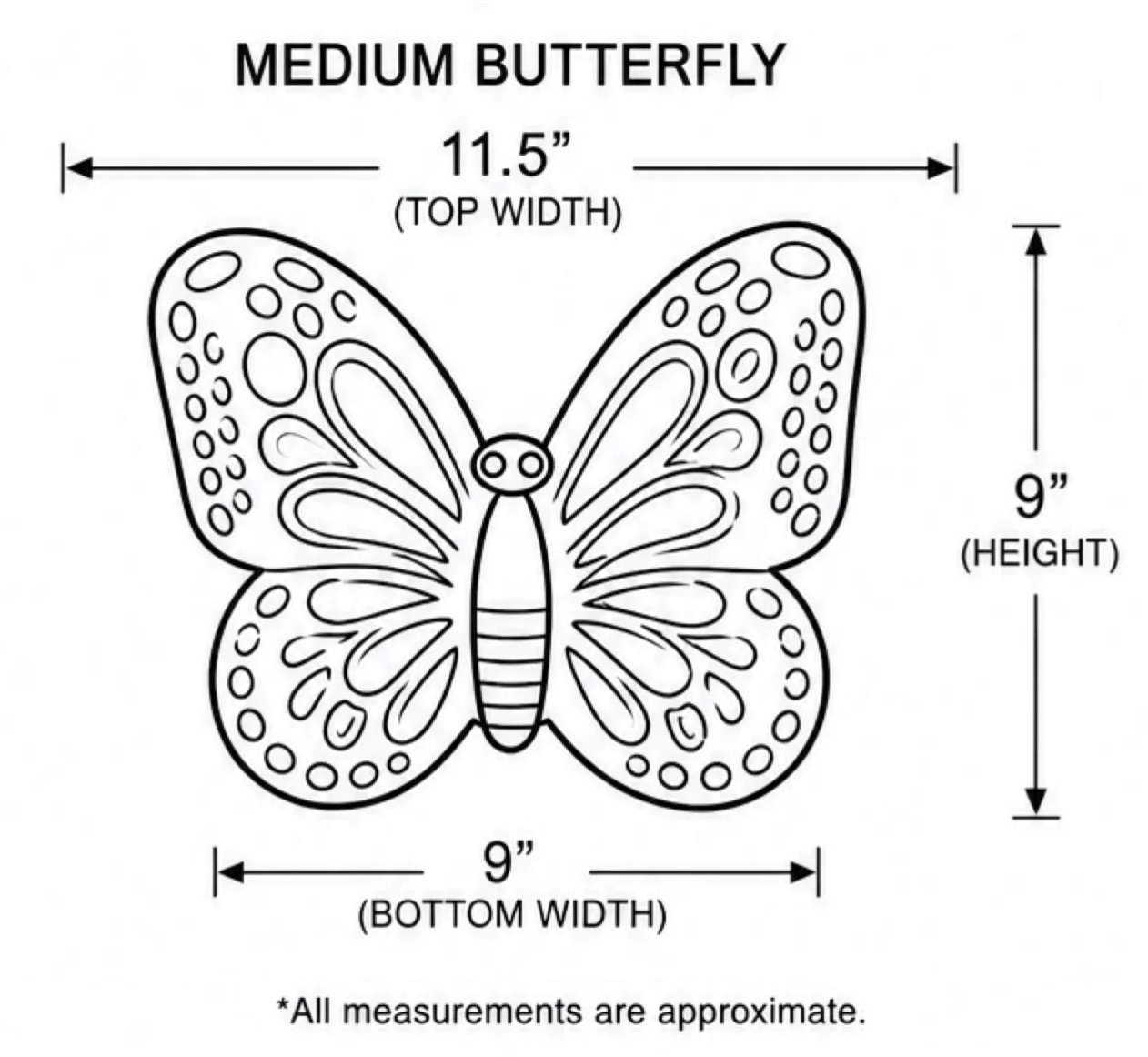 Medium Butterfly Stepping Stone - 9” Height