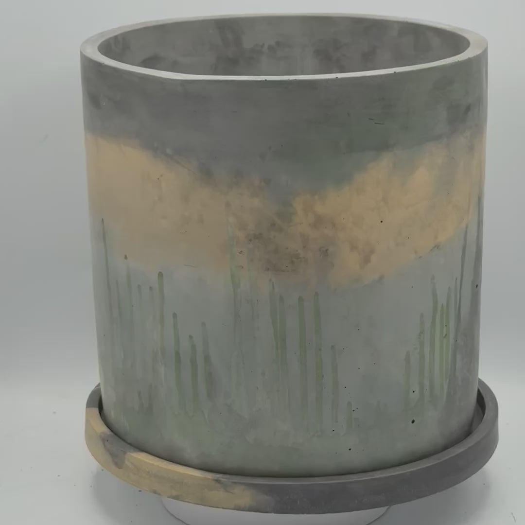 9” Round Pot with Saucer